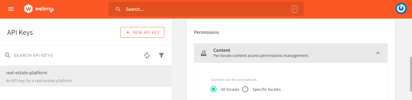 API Key Locale